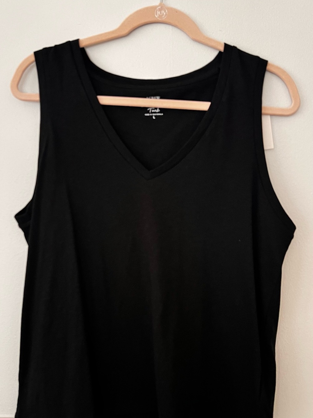 J. Crew Black V-Neck Sleeveless Tank